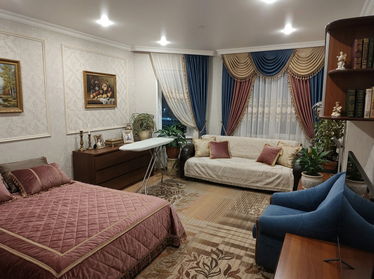 Дизайн спальни в стиле Классика — фото интерьера от нейросети RoomGPT