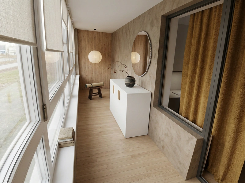 Дизайн спальни в стиле Japandi — фото интерьера от нейросети RoomGPT