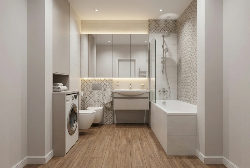 Дизайн ванной в стиле Без стиля — фото интерьера от нейросети RoomGPT