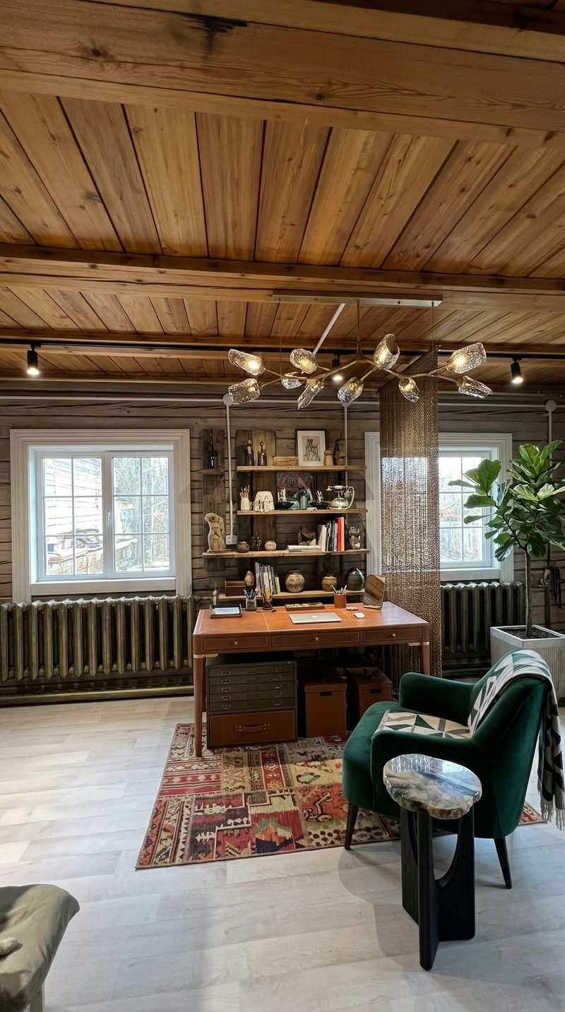 Дизайн гостиной в стиле Эклектика — фото интерьера от нейросети RoomGPT