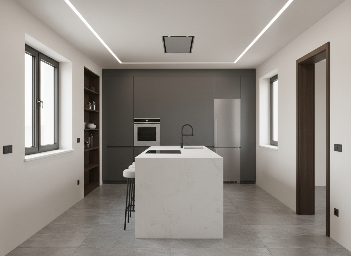 Дизайн кухни в стиле Минимализм — фото интерьера от нейросети RoomGPT