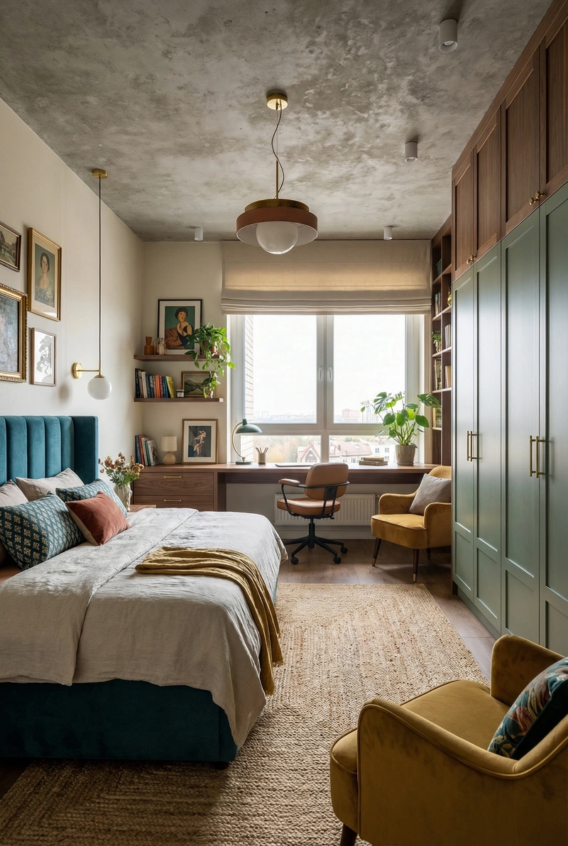 Дизайн детской в стиле Эклектика — фото интерьера от нейросети RoomGPT