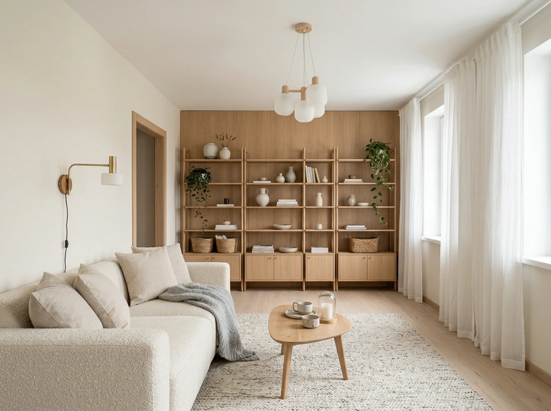 Дизайн интерьера в стиле Хюгге — Гостиная от нейросети RoomGPT