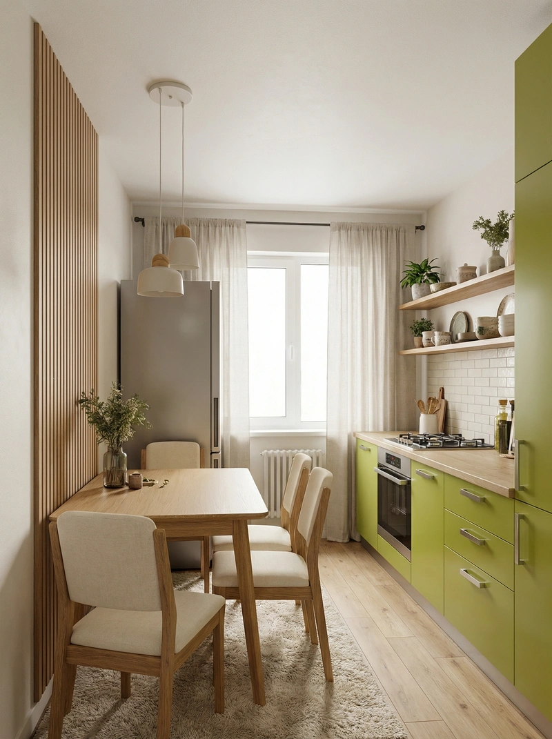 Дизайн интерьера в стиле Хюгге — Кухня от нейросети RoomGPT