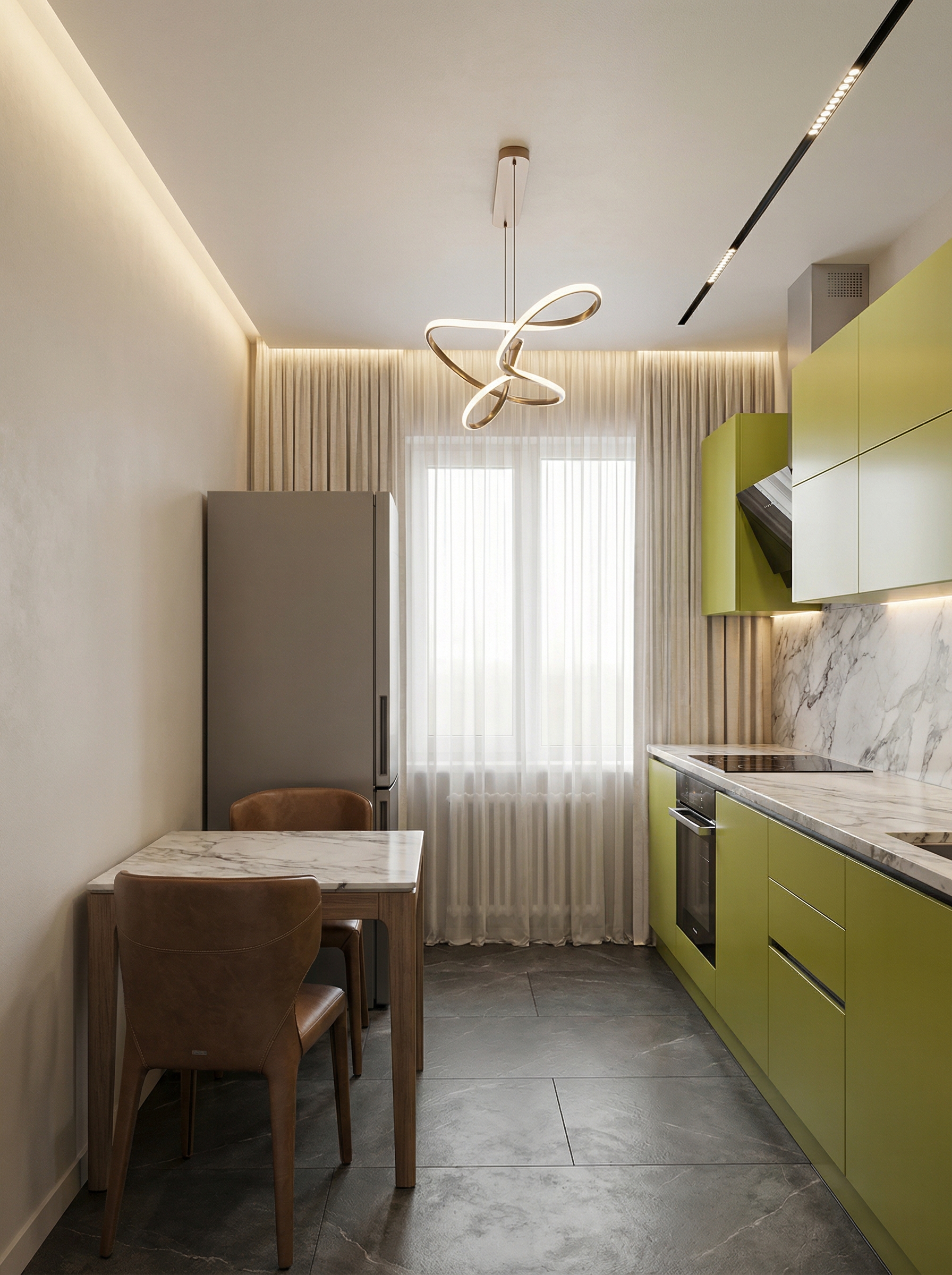 Дизайн кухни в стиле Минимализм — фото интерьера от нейросети RoomGPT