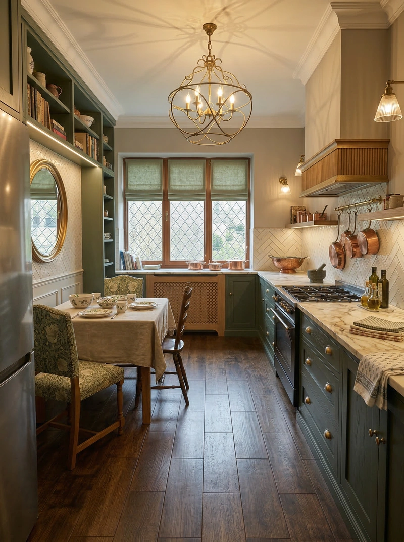 Дизайн кухни в стиле Классика — фото интерьера от нейросети RoomGPT
