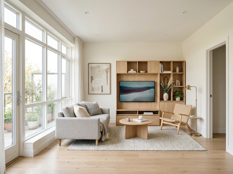 Дизайн интерьера в стиле Сканди — Гостиная от нейросети RoomGPT