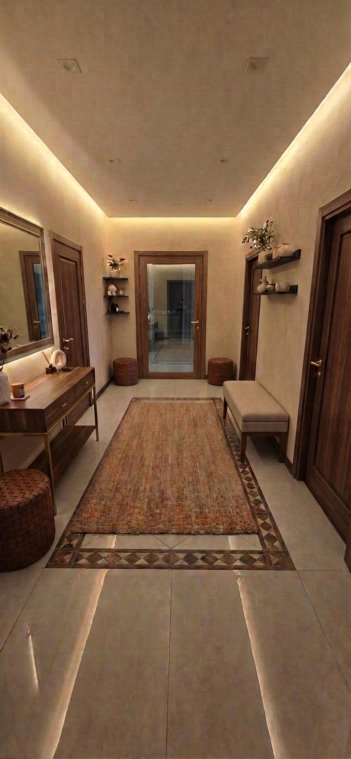 Дизайн гостиной в стиле Japandi — фото интерьера от нейросети RoomGPT