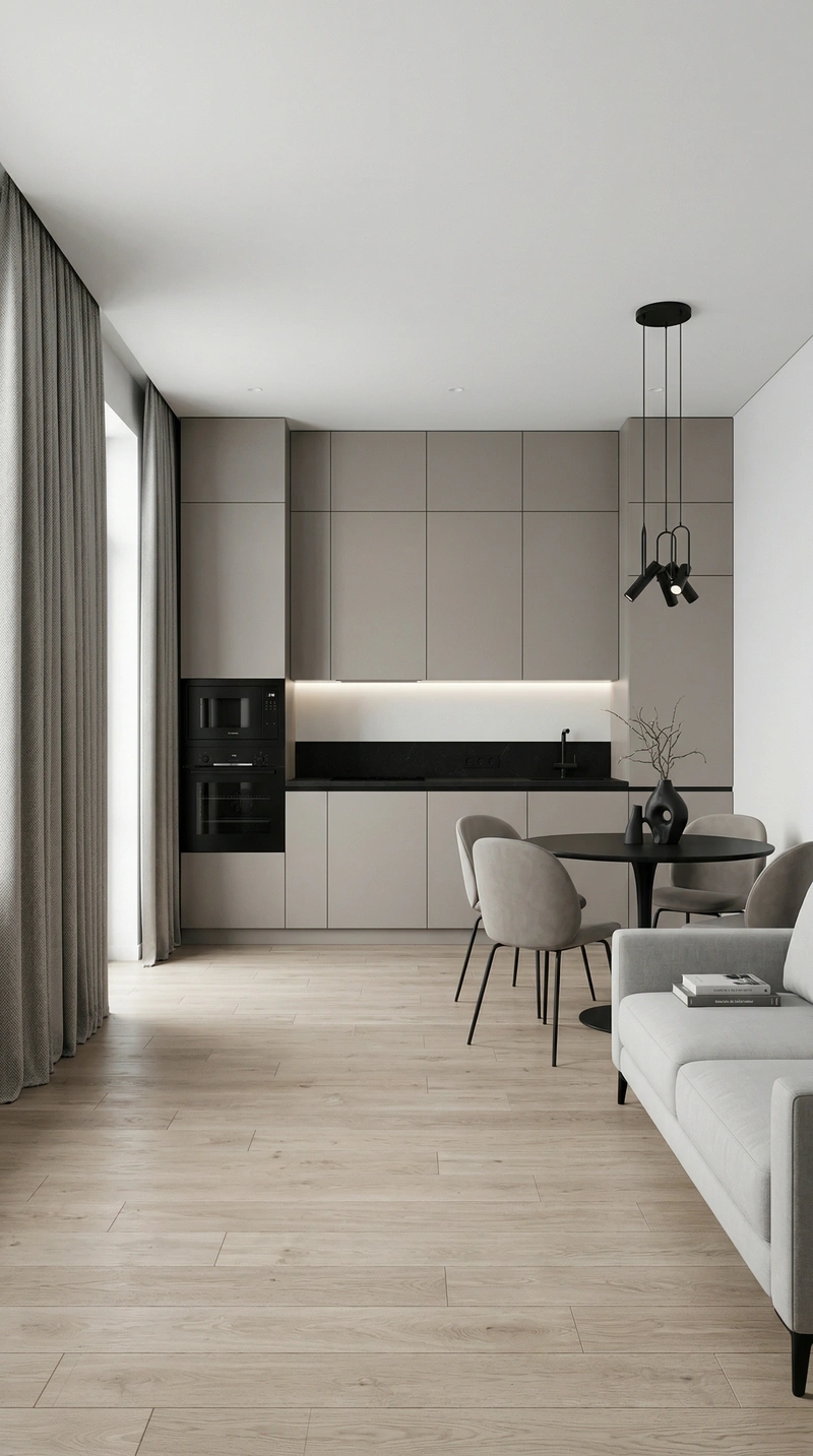 Дизайн кухни в стиле Минимализм — фото интерьера от нейросети RoomGPT