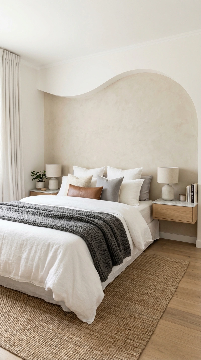 Дизайн спальни в стиле Сканди — фото интерьера от нейросети RoomGPT