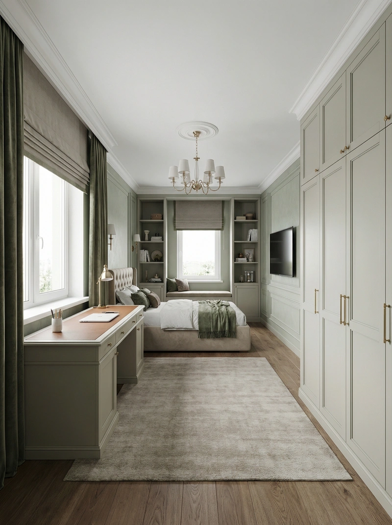 Дизайн интерьера в стиле Классика — Спальня от нейросети RoomGPT