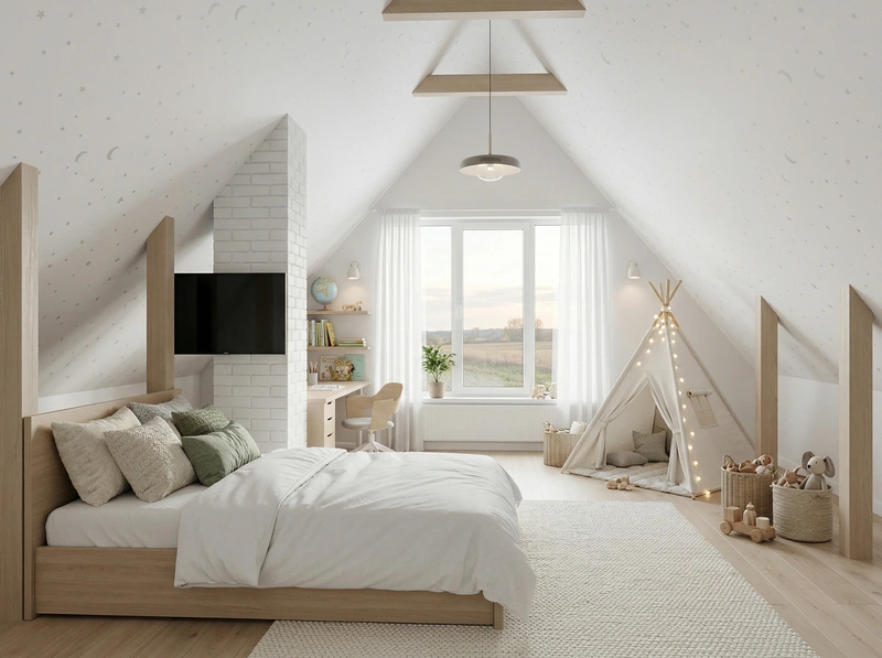 Дизайн детской в стиле Хюгге — фото интерьера от нейросети RoomGPT