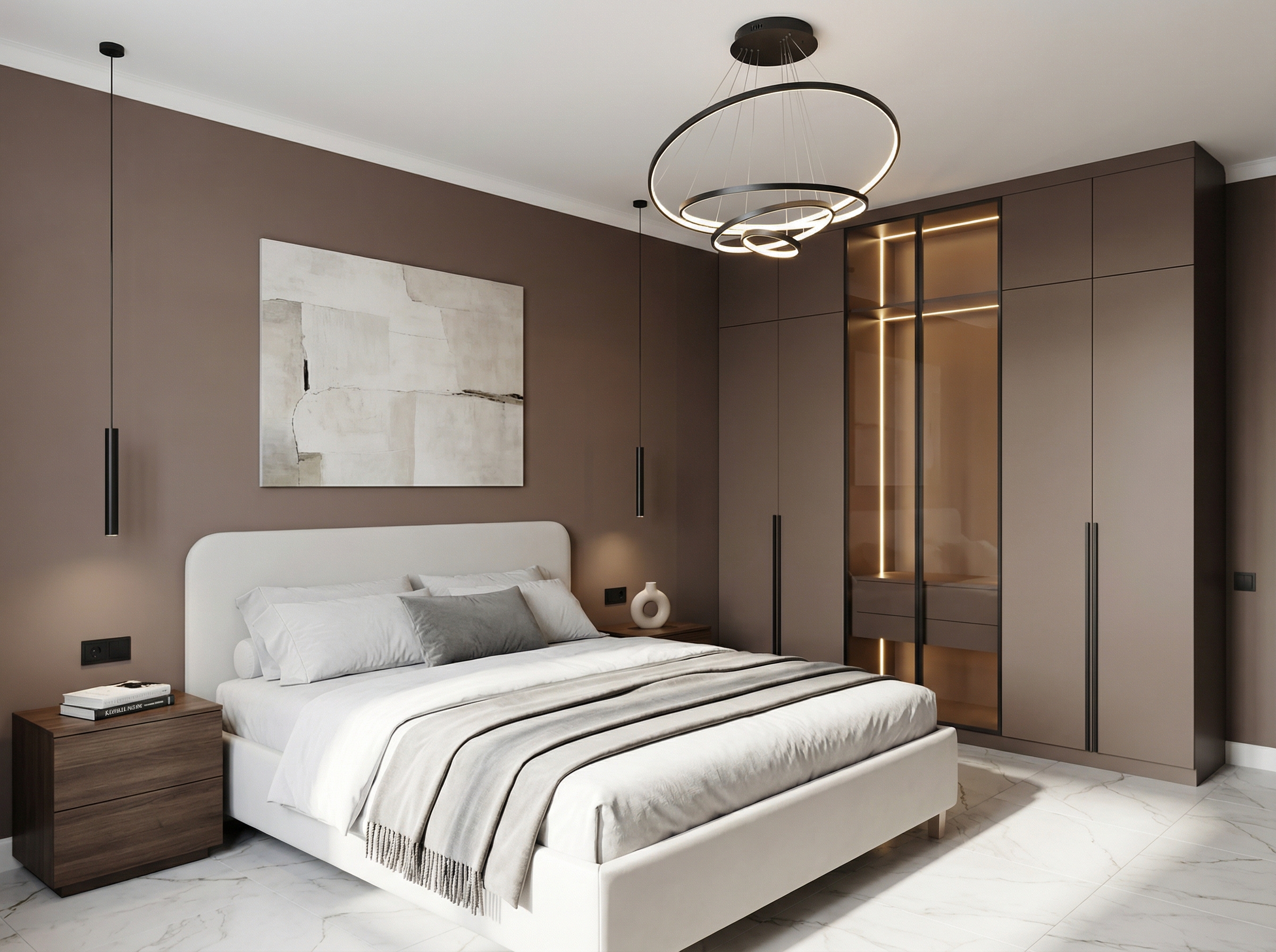 Дизайн спальни в стиле Минимализм — фото интерьера от нейросети RoomGPT