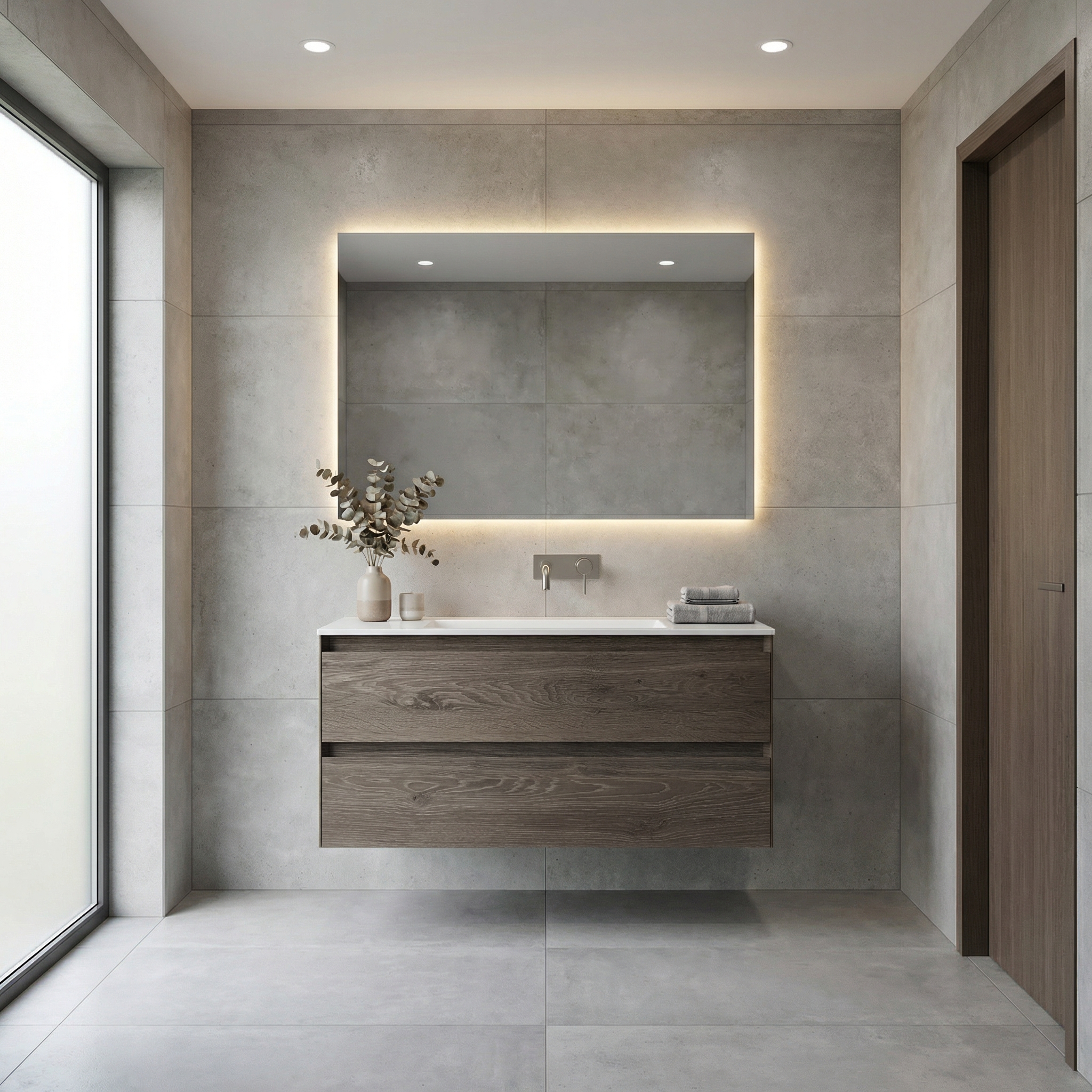 Дизайн ванной в стиле Минимализм — фото интерьера от нейросети RoomGPT