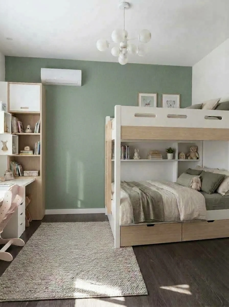 Дизайн детской в стиле Сканди — фото интерьера от нейросети RoomGPT