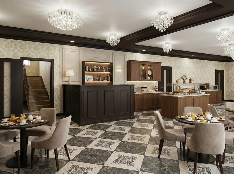 Дизайн интерьера в стиле Классика — Гостиная от нейросети RoomGPT