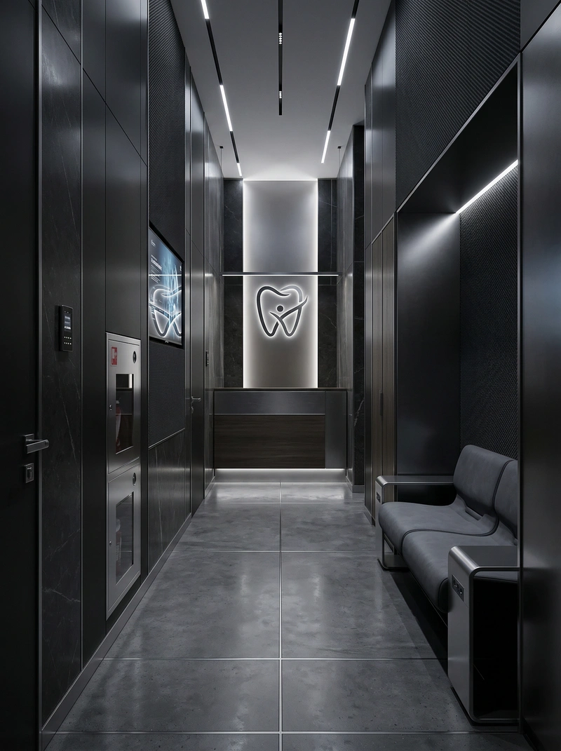 Дизайн интерьера в стиле Блэктэк — Прихожая от нейросети RoomGPT