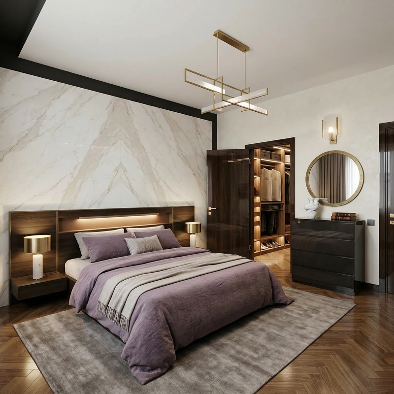 Дизайн интерьера в стиле Минимализм — Спальня от нейросети RoomGPT