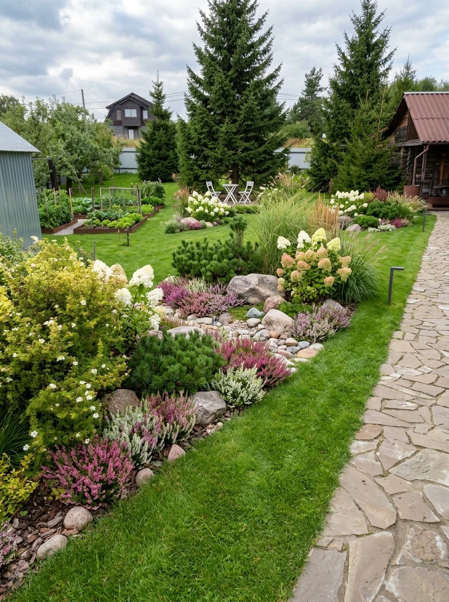 Ландшафтный дизайн в стиле Сканди — Участок от нейросети RoomGPT