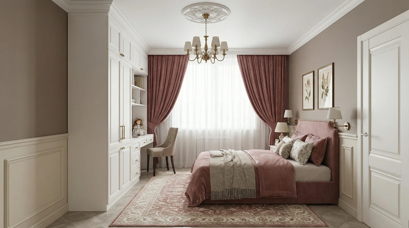 Дизайн интерьера в стиле Классика — Гостиная от нейросети RoomGPT