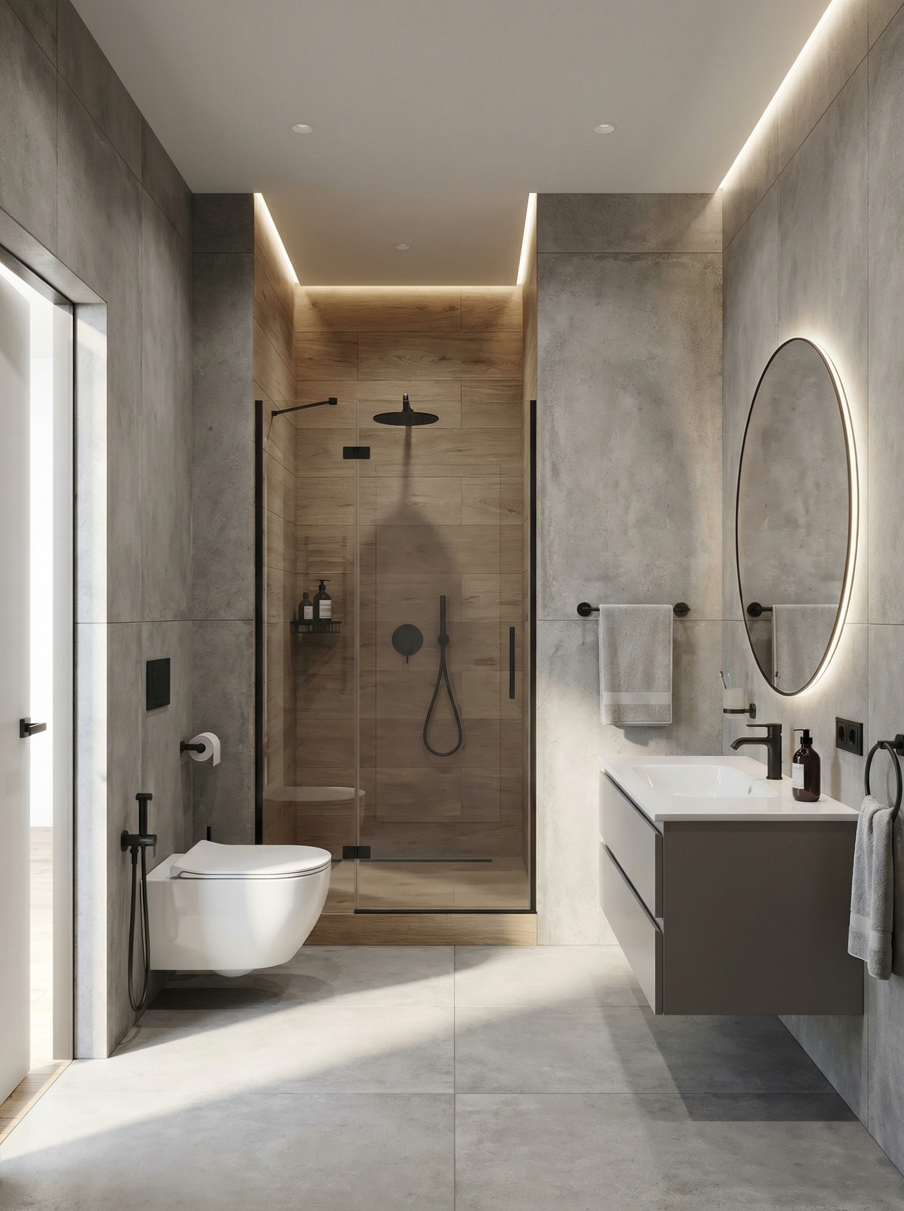 Дизайн ванной в стиле Минимализм — фото интерьера от нейросети RoomGPT