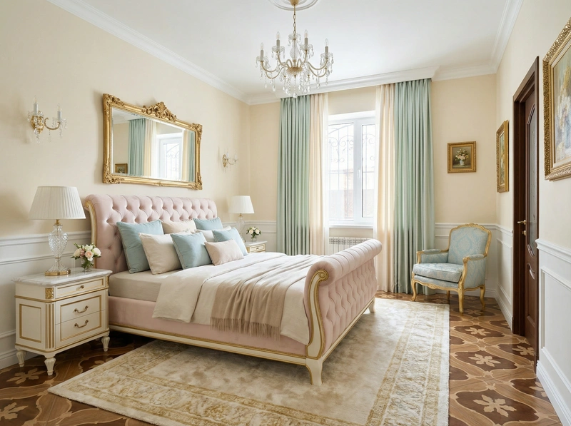 Дизайн интерьера в стиле Классика — Спальня от нейросети RoomGPT