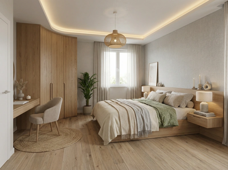 Дизайн интерьера в стиле Хюгге — Спальня от нейросети RoomGPT