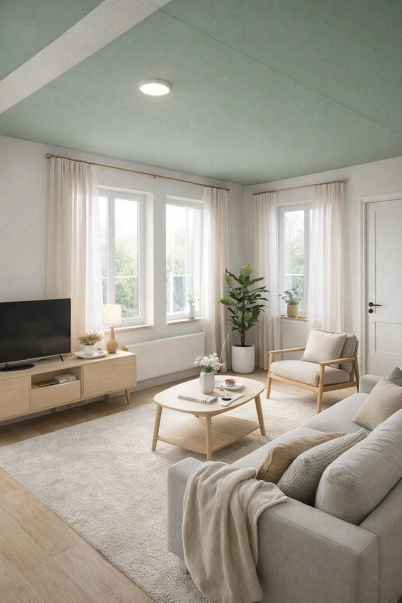 Дизайн гостиной в стиле Сканди — фото интерьера от нейросети RoomGPT