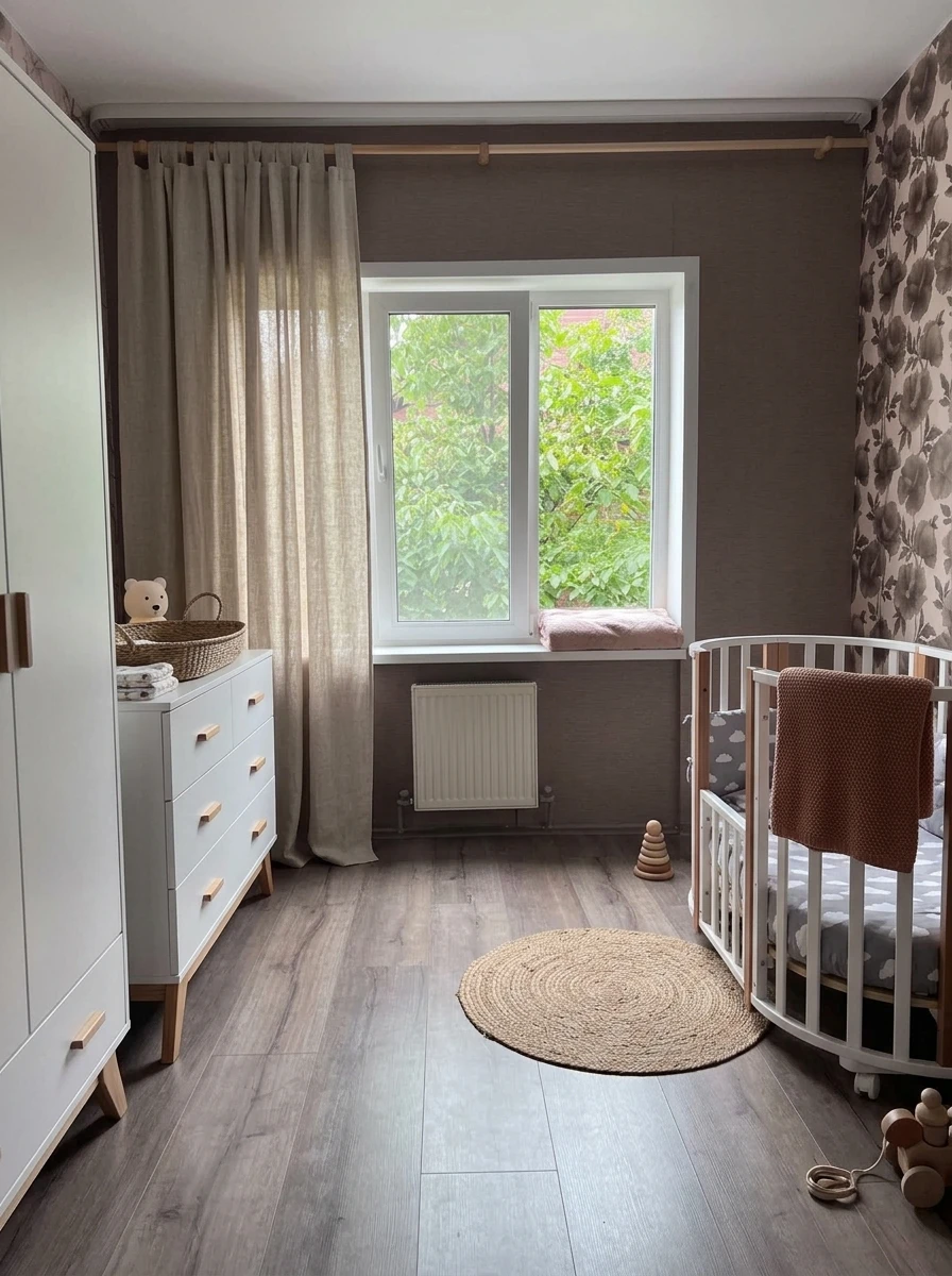Дизайн детской в стиле Сканди — фото интерьера от нейросети RoomGPT