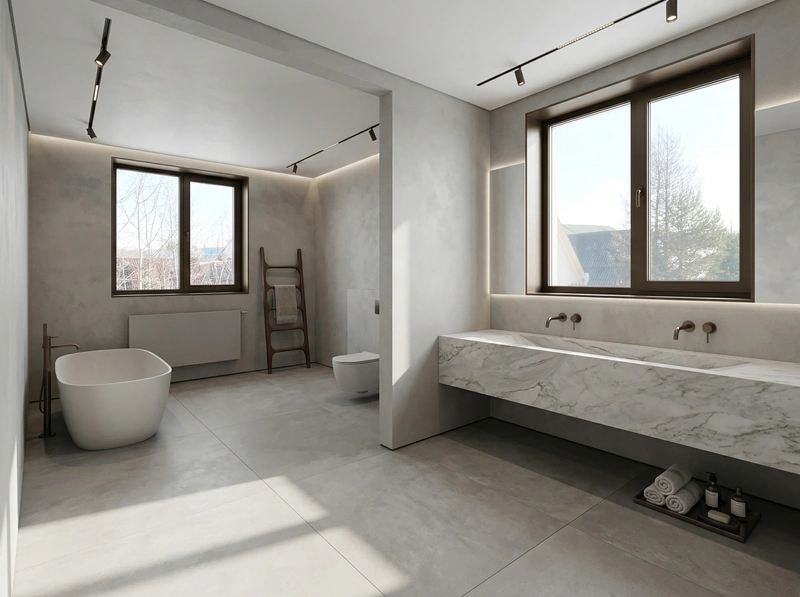 Дизайн ванной в стиле Минимализм — фото интерьера от нейросети RoomGPT