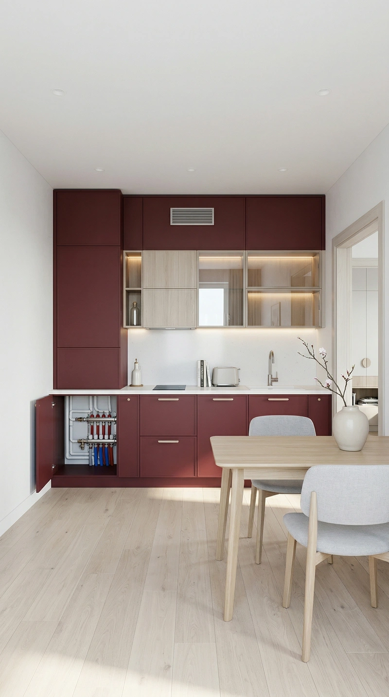 Дизайн кухни в стиле Сканди — фото интерьера от нейросети RoomGPT