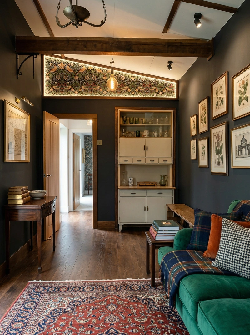 Дизайн гостиной в стиле Британский — фото интерьера от нейросети RoomGPT