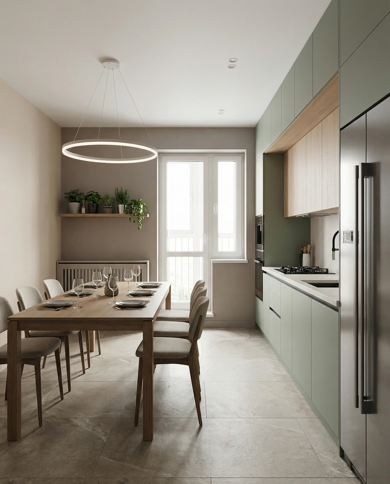 Дизайн кухни в стиле Минимализм — фото интерьера от нейросети RoomGPT