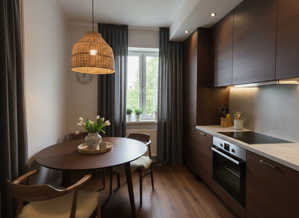 Дизайн кухни в стиле Контемпорари — фото интерьера от нейросети RoomGPT