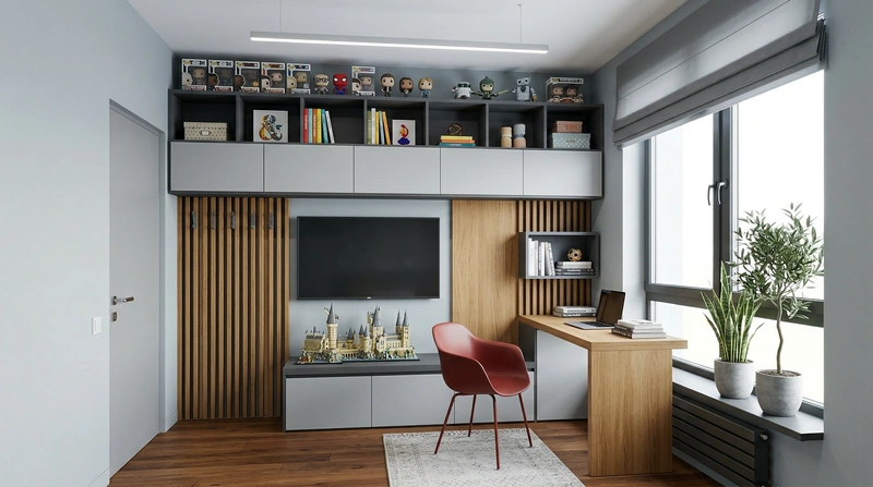 Дизайн интерьера в стиле Сканди — Детская от нейросети RoomGPT