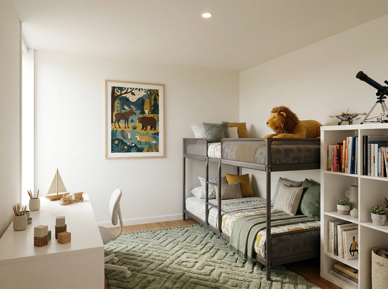 Дизайн интерьера в стиле Сканди — Детская от нейросети RoomGPT