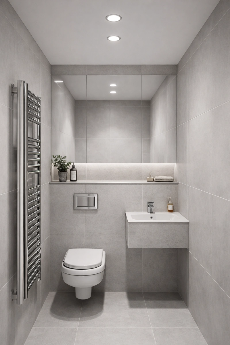 Дизайн ванной в стиле Минимализм — фото интерьера от нейросети RoomGPT