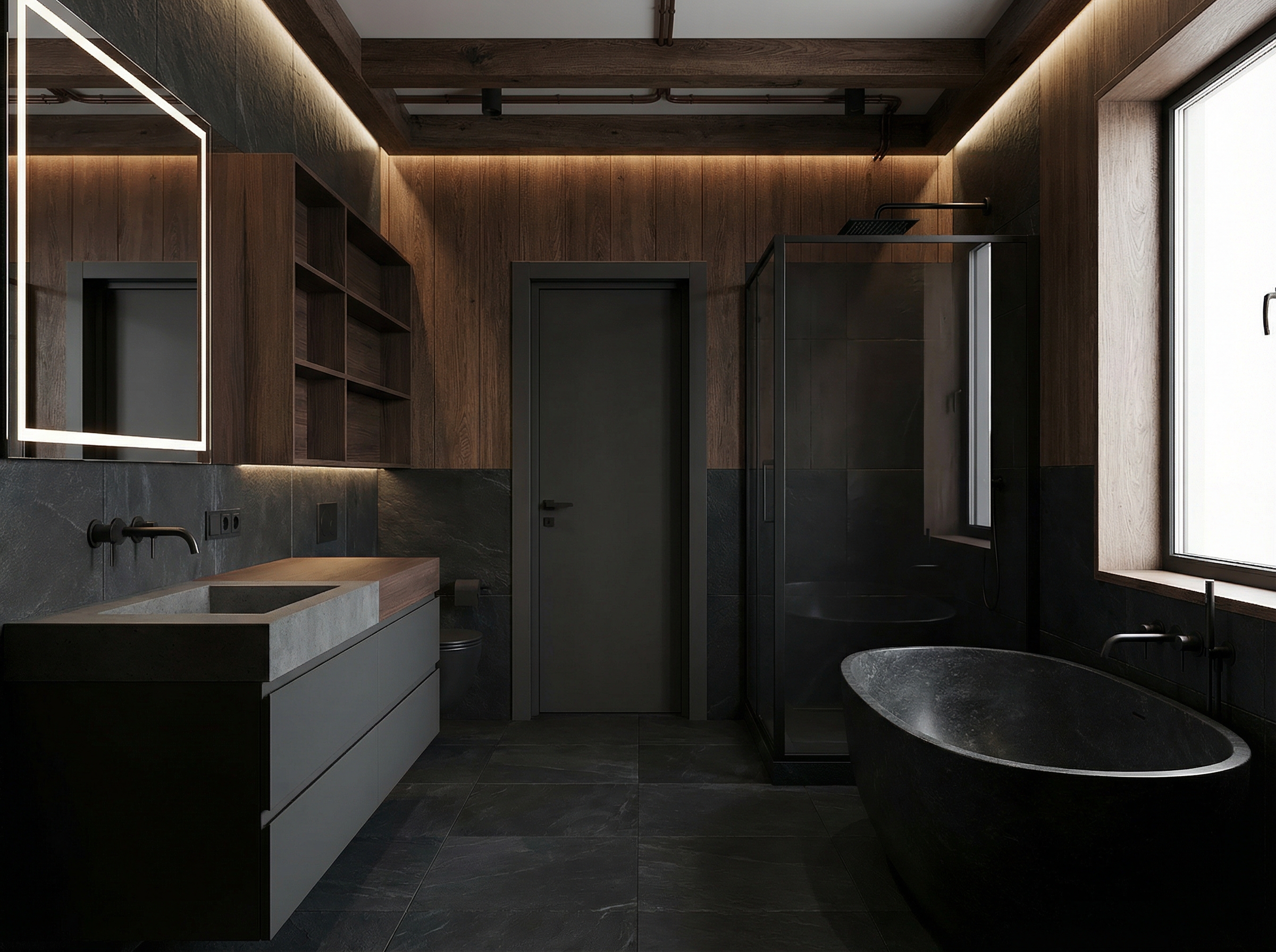 Дизайн ванной в стиле Минимализм — фото интерьера от нейросети RoomGPT