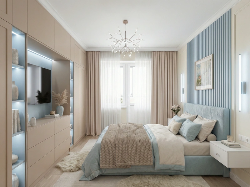 Дизайн интерьера в стиле Хюгге — Спальня от нейросети RoomGPT