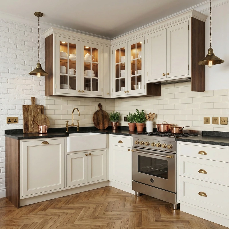 Дизайн кухни в стиле Классика — фото интерьера от нейросети RoomGPT