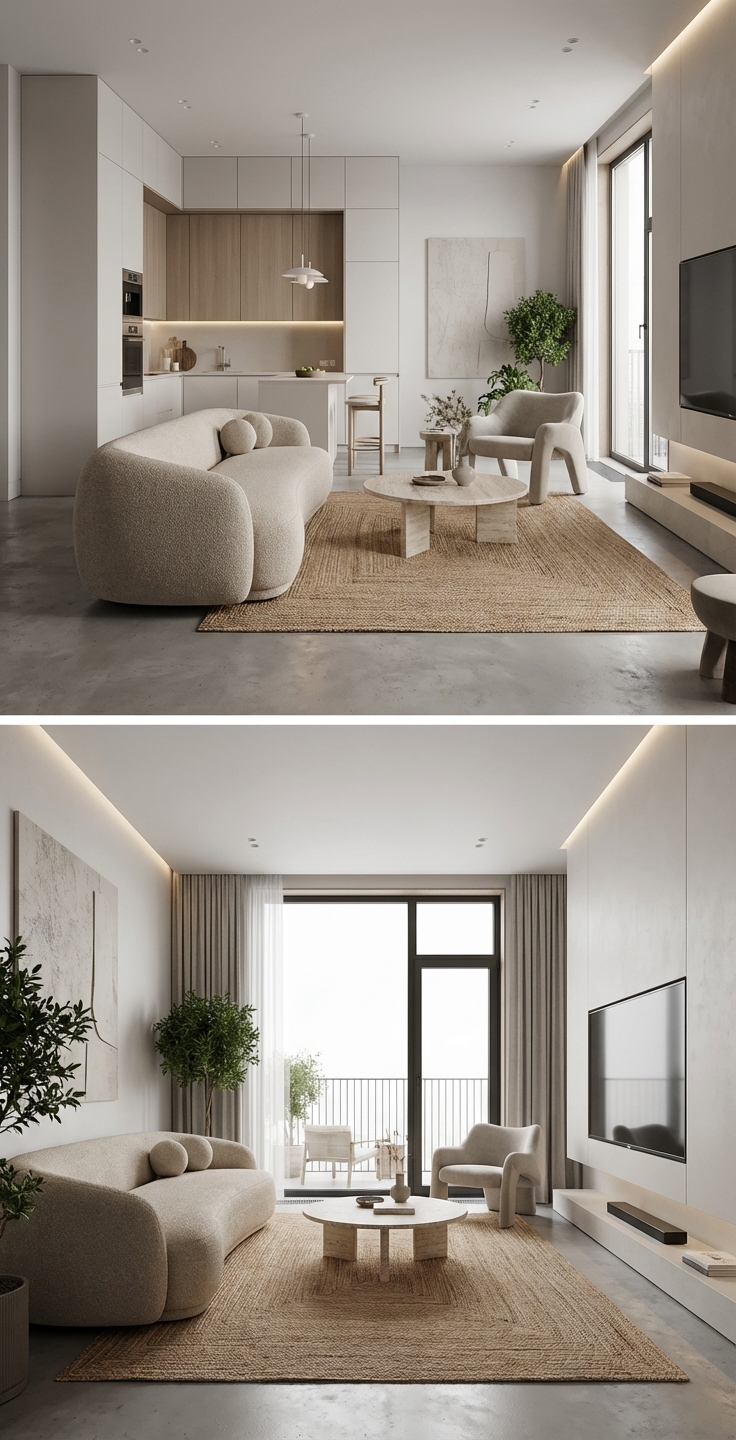 Дизайн гостиной в стиле Минимализм — фото интерьера от нейросети RoomGPT