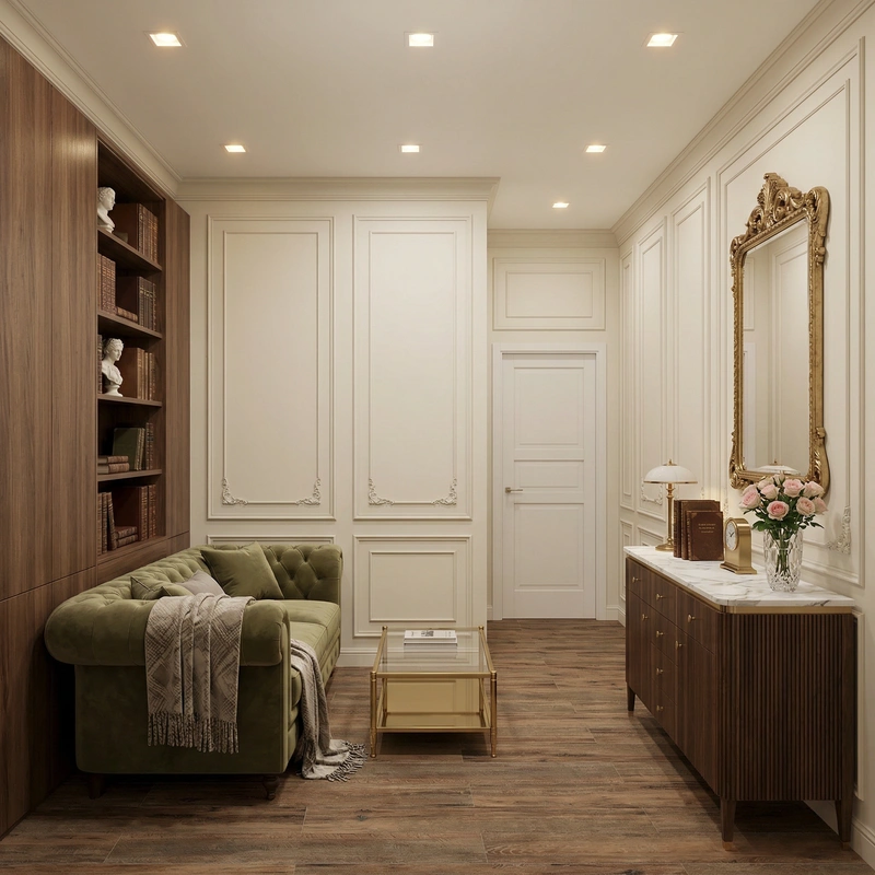 Дизайн интерьера в стиле Классика — Гостиная от нейросети RoomGPT