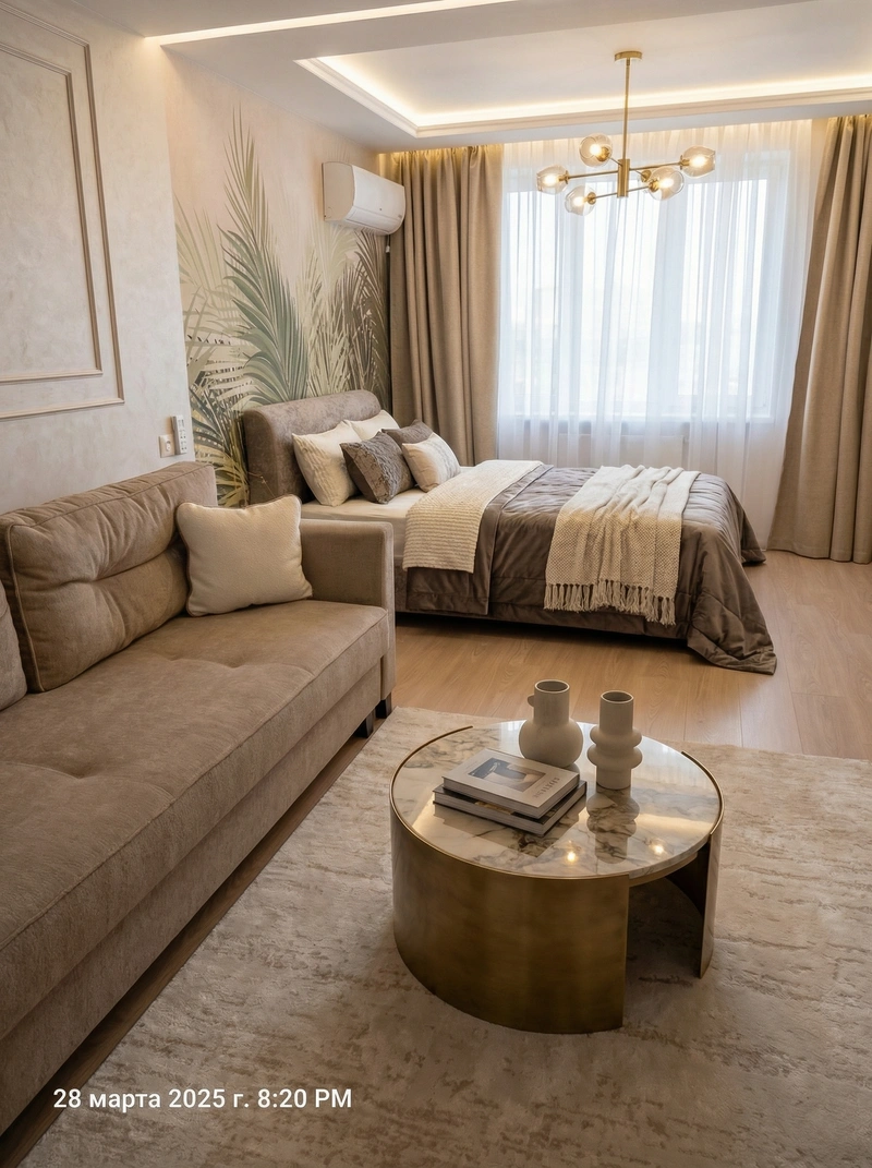 Дизайн гостиной в стиле Контемпорари — фото интерьера от нейросети RoomGPT