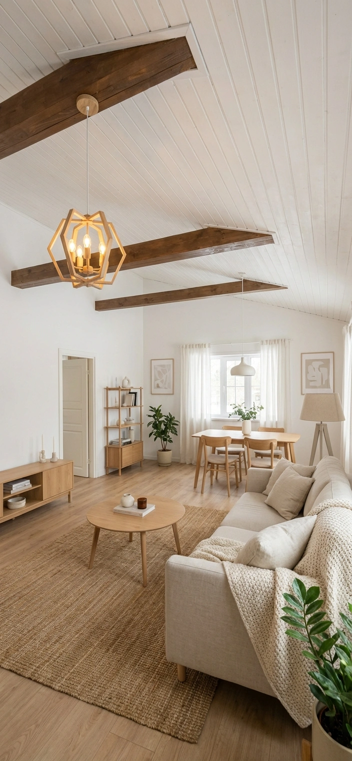 Дизайн интерьера в стиле Хюгге — Гостиная от нейросети RoomGPT