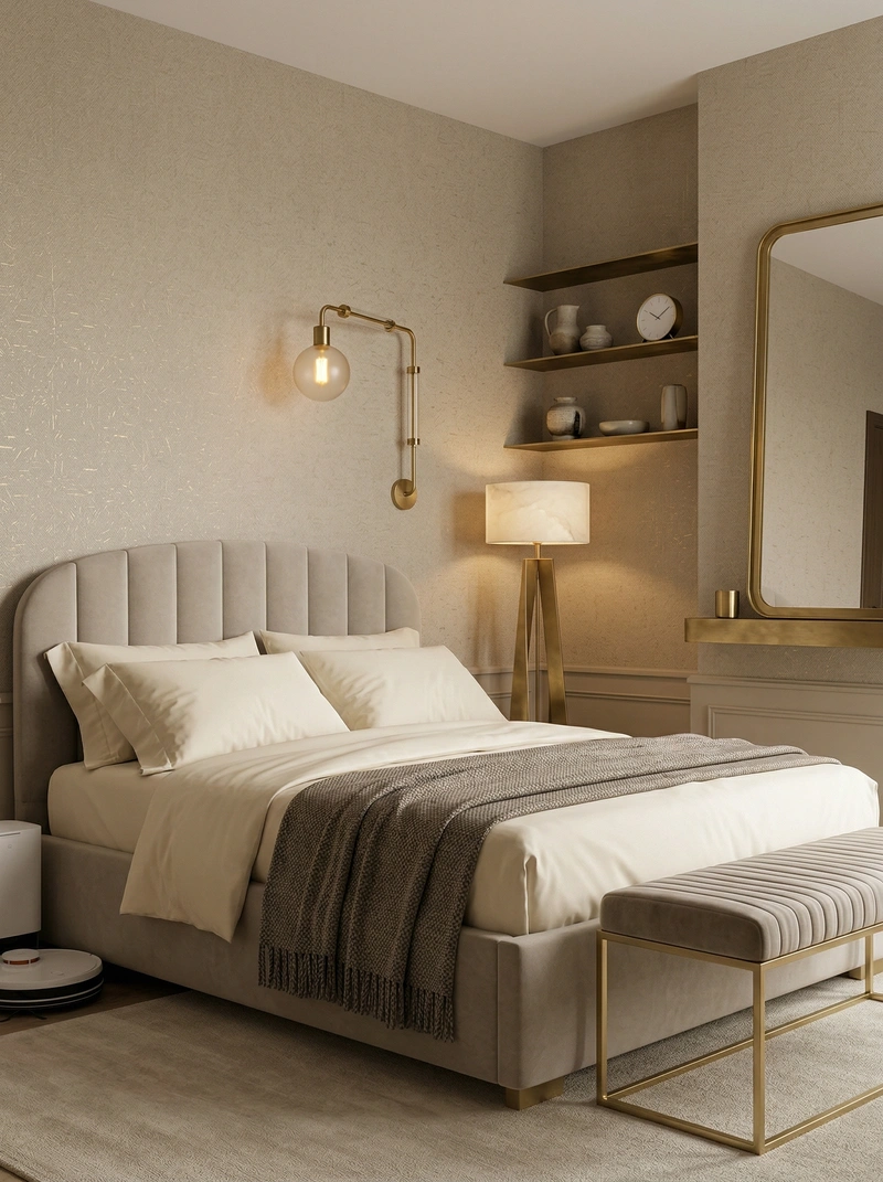 Дизайн спальни в стиле Минимализм — фото интерьера от нейросети RoomGPT