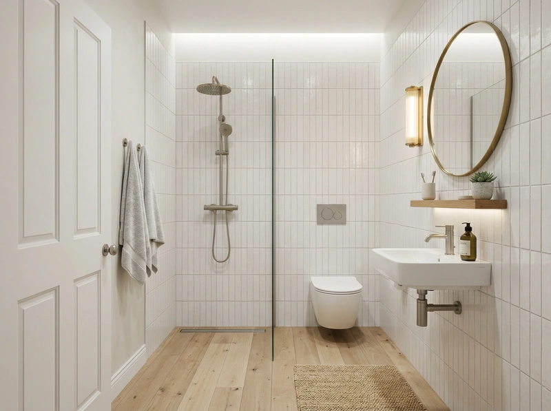 Дизайн ванной в стиле Сканди — фото интерьера от нейросети RoomGPT