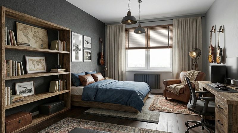 Дизайн детской в стиле Эклектика — фото интерьера от нейросети RoomGPT