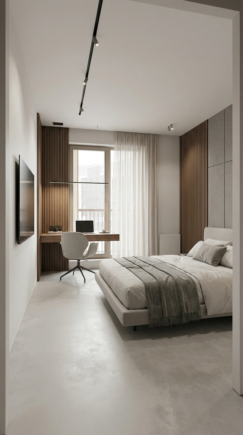 Дизайн спальни в стиле Минимализм — фото интерьера от нейросети RoomGPT