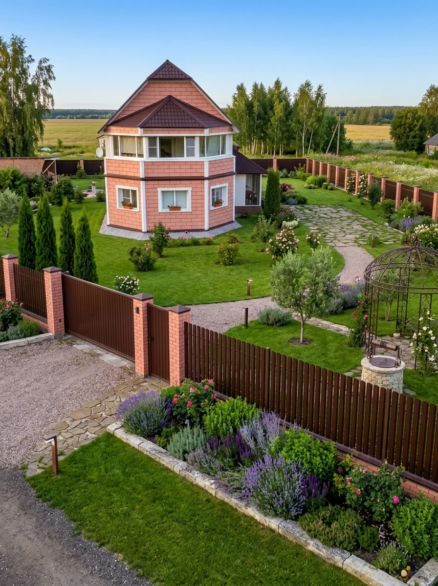 Дизайн участка в стиле Прованс — фото участка от нейросети RoomGPT