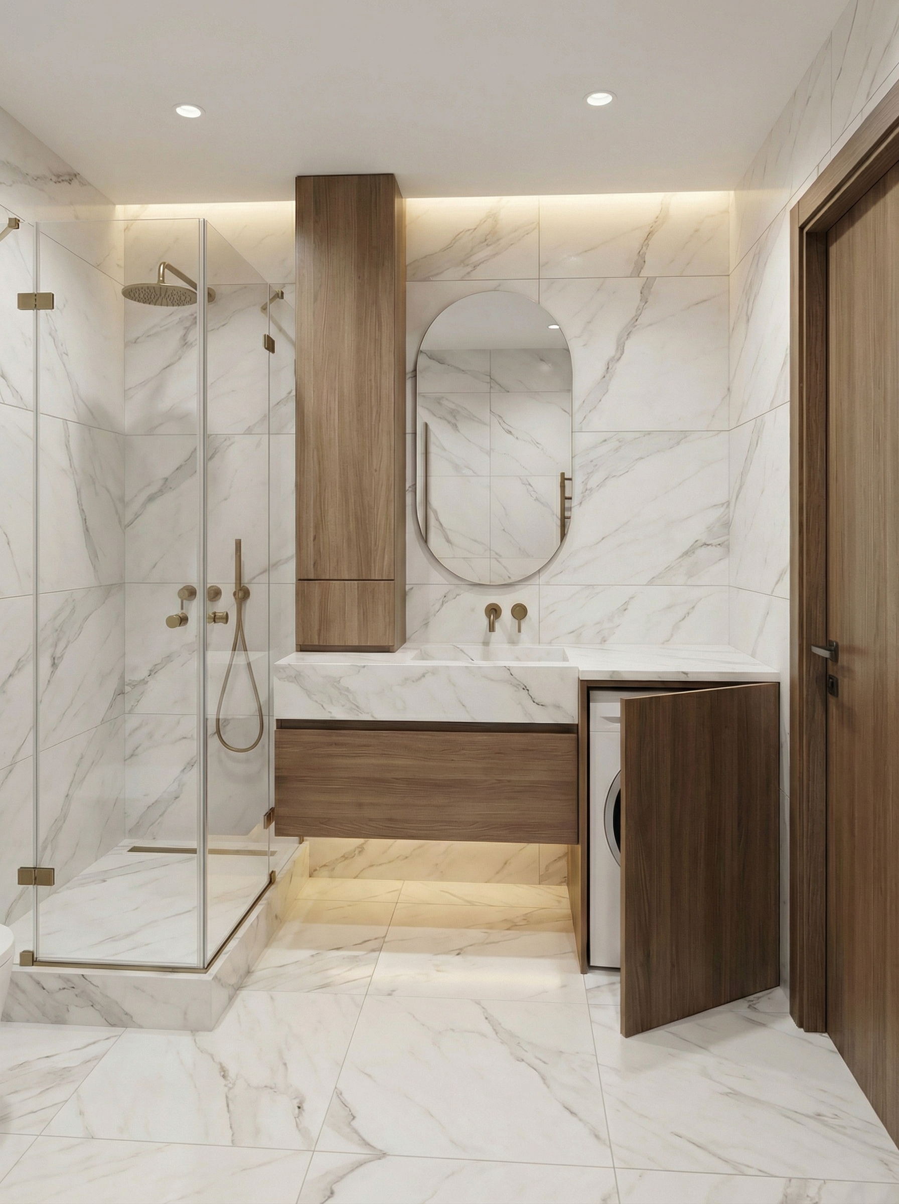 Дизайн ванной в стиле Минимализм — фото интерьера от нейросети RoomGPT